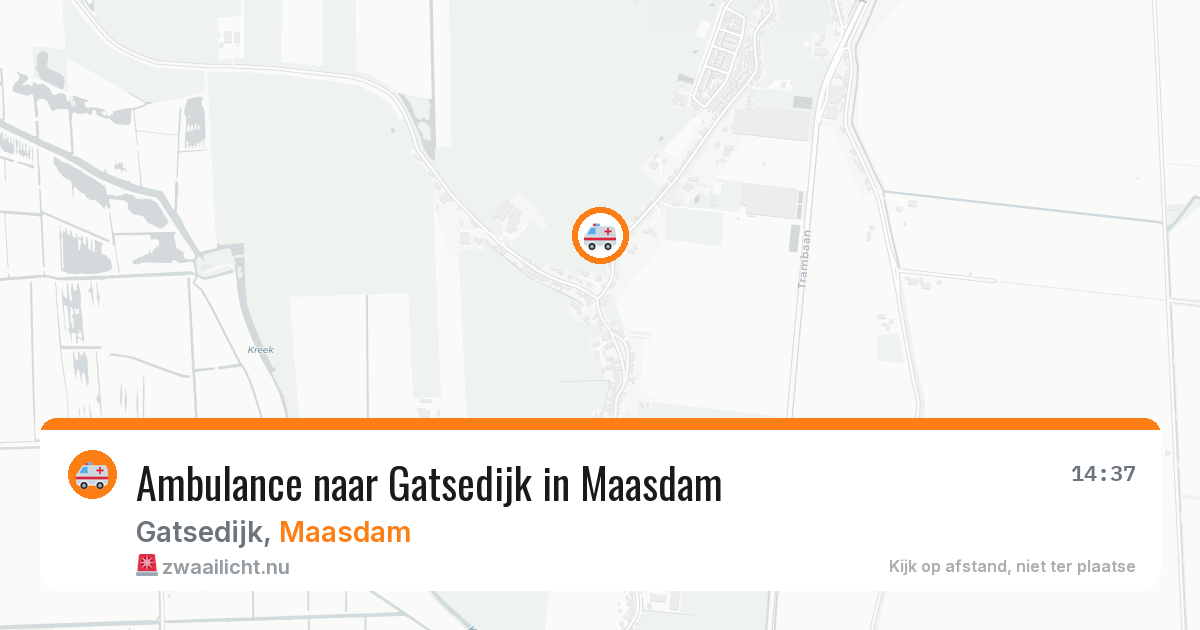 Ambulance naar Gatsedijk in Maasdam — 10 jul 2026