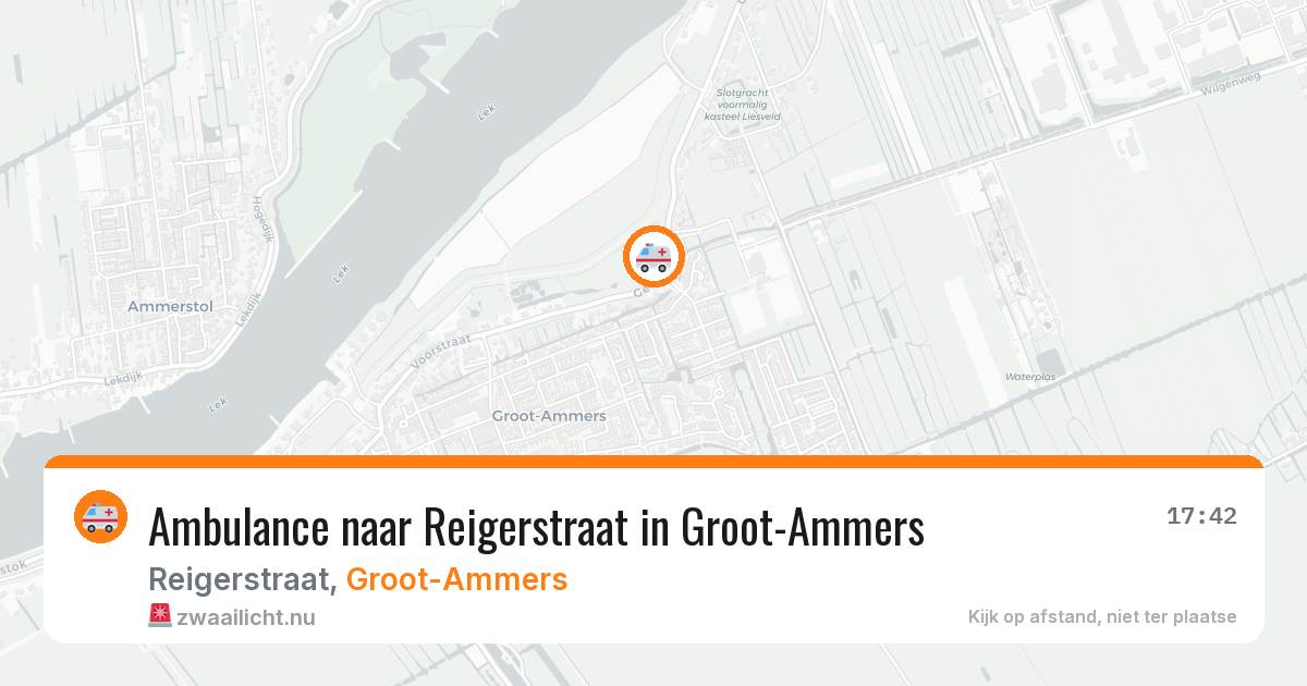 Ambulance naar Reigerstraat in Groot-Ammers — 26 jul 2026