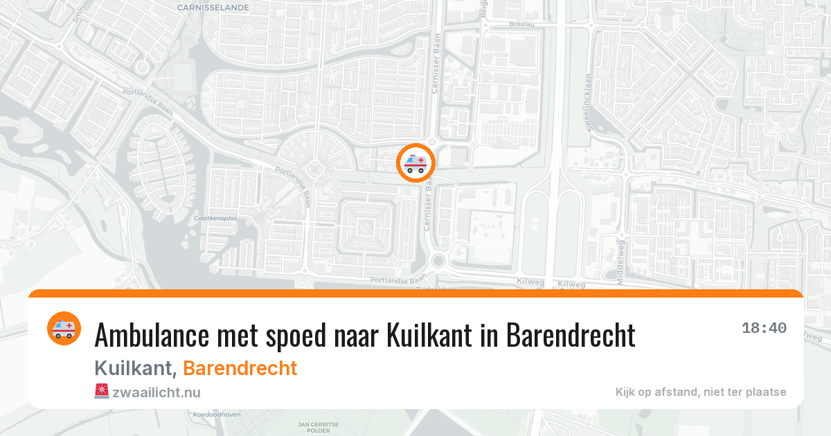 Ambulance met spoed naar Kuilkant in Barendrecht — 4 jun 2026