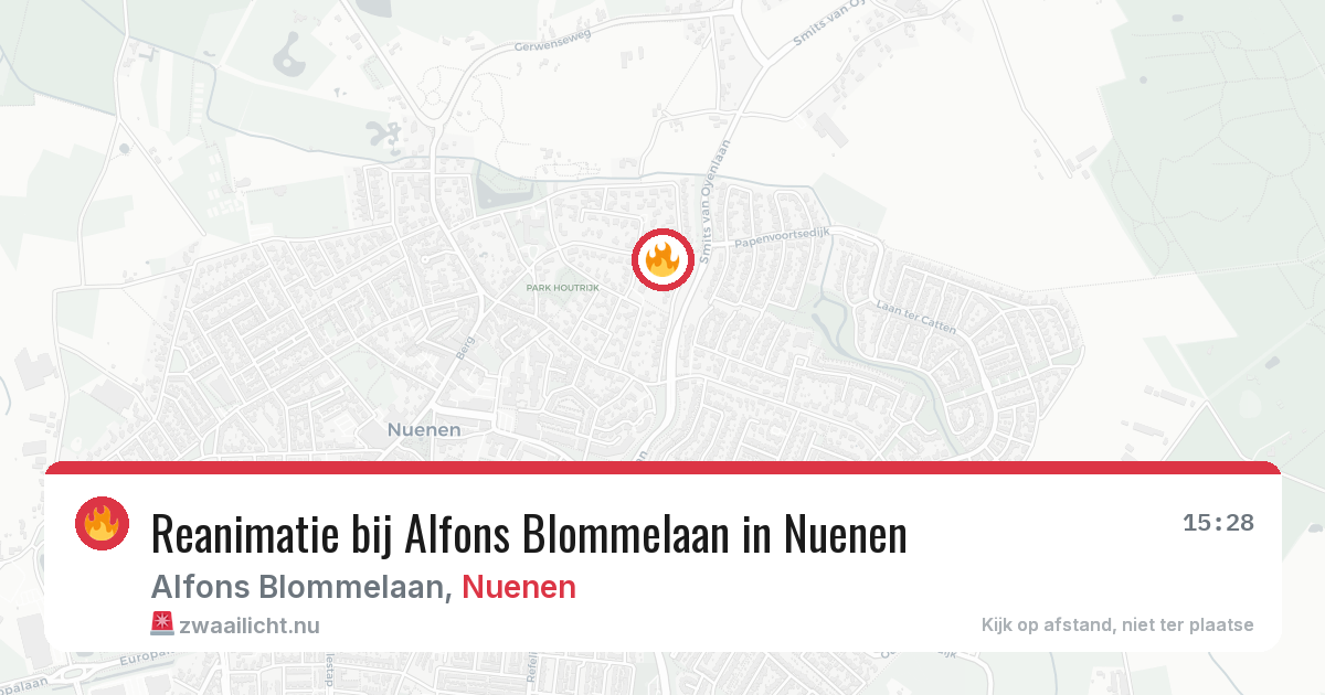 Reanimatie bij Alfons Blommelaan in Nuenen — 10 jul 2026