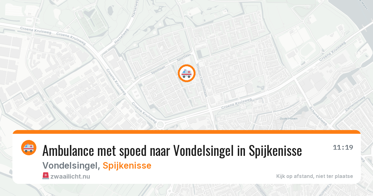 Ambulance met spoed naar Vondelsingel in Spijkenisse — 12 jul 2026