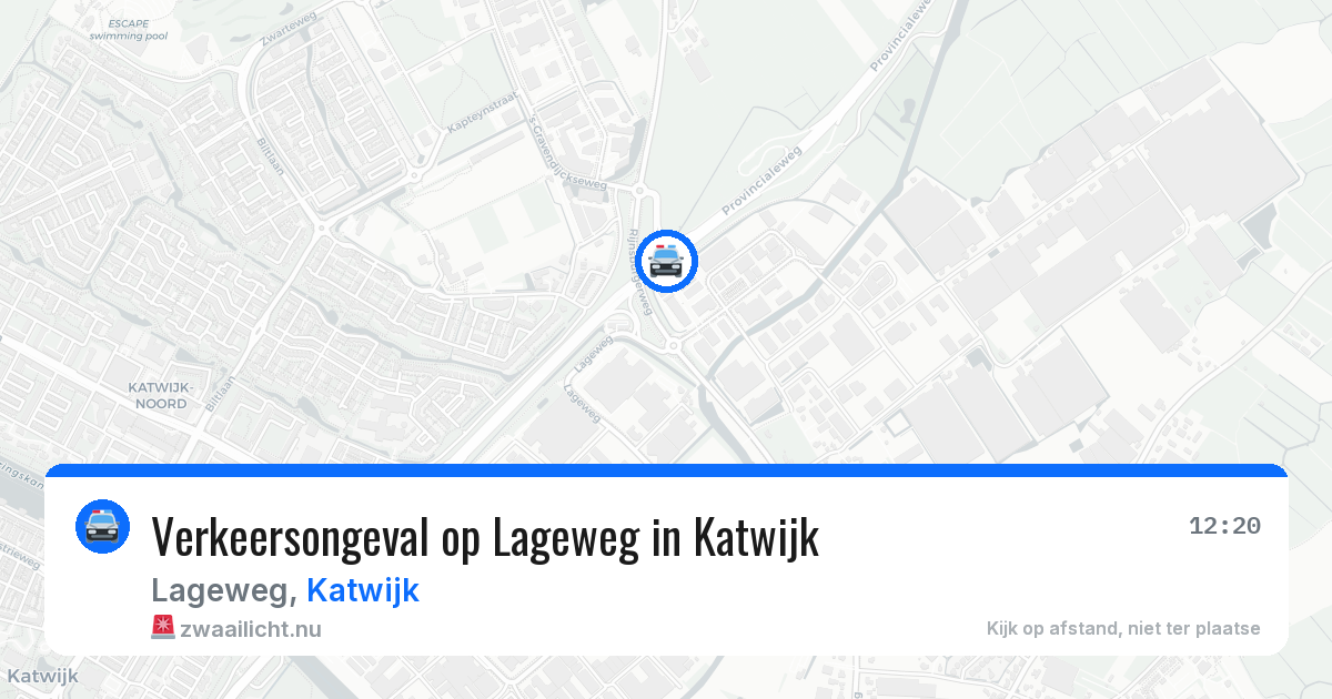Verkeersongeval op Lageweg in Katwijk — 19 mrt 2026
