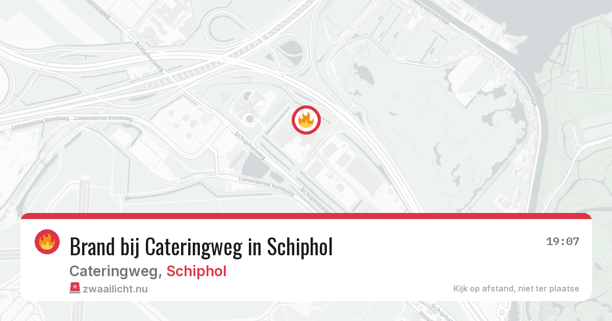 Brand bij Cateringweg in Schiphol — 22 jul 2026