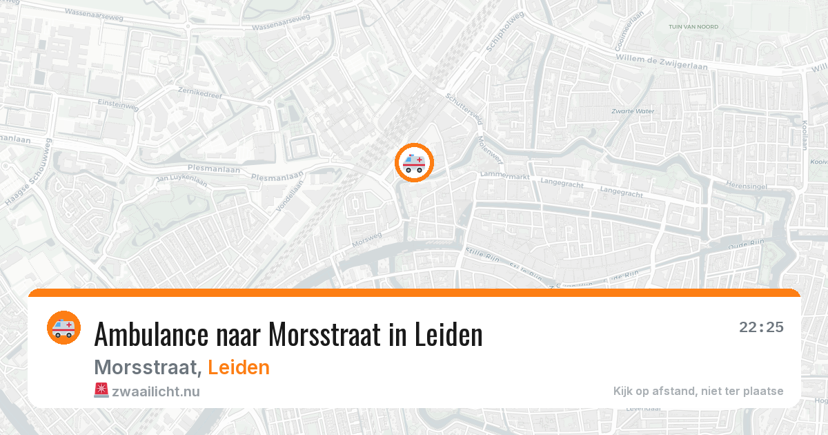 Ambulance naar Morsstraat in Leiden — 10 mei 2026