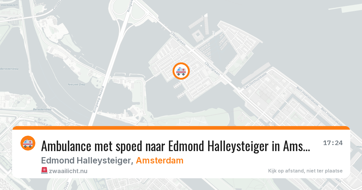 Ambulance met spoed naar Edmond Halleysteiger in Amsterdam — 22 mrt 2026