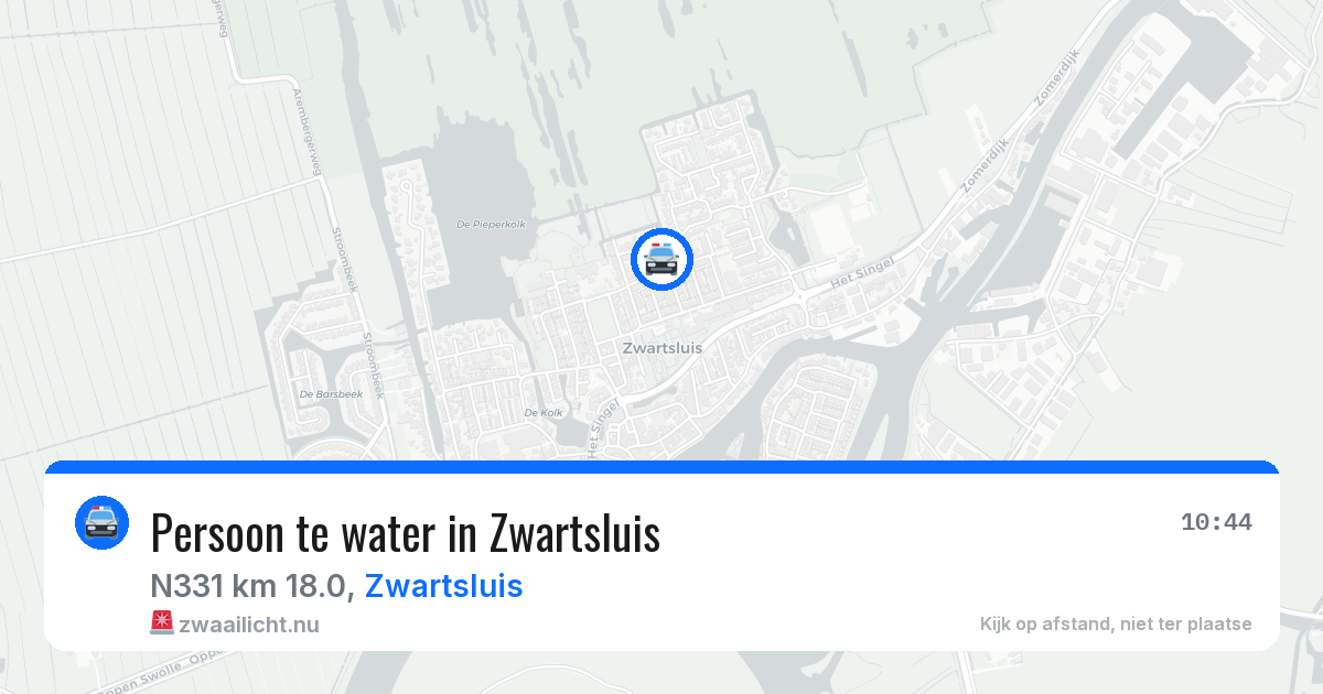 Persoon te water in Zwartsluis — 3 mei 2026