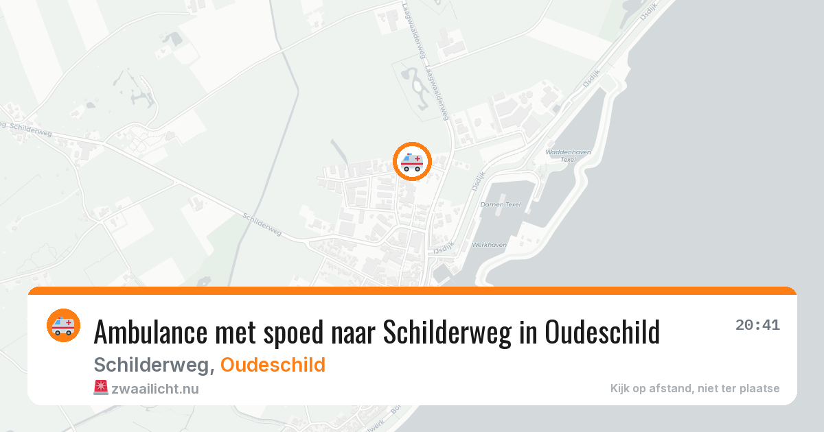 Ambulance met spoed naar Schilderweg in Oudeschild — 13 mei 2026
