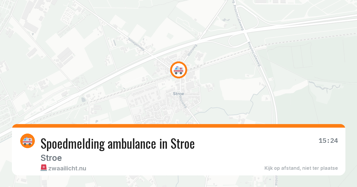 Spoedmelding ambulance in Stroe — 13 mei 2026