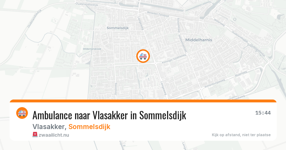 Ambulance naar Vlasakker in Sommelsdijk — 23 jul 2026