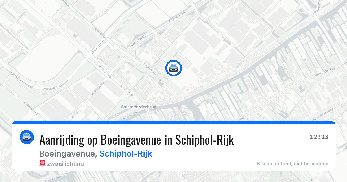 Aanrijding op Boeingavenue in Schiphol-Rijk — 2 mei 2026
