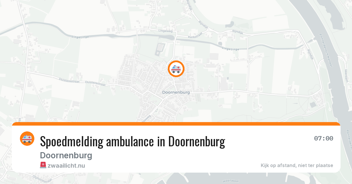 Spoedmelding ambulance in Doornenburg — 24 apr 2026