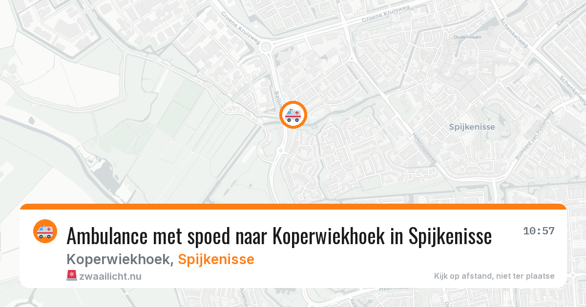 Ambulance met spoed naar Koperwiekhoek in Spijkenisse — 22 mrt 2026