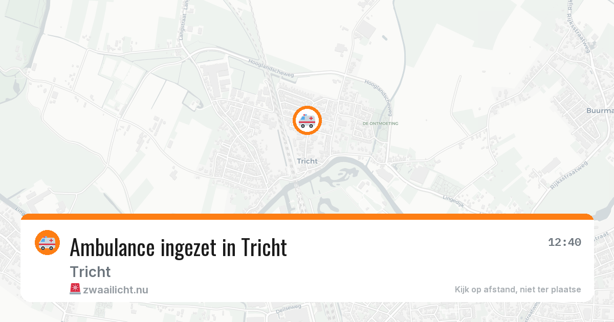 Ambulance ingezet in Tricht — 23 mrt 2026