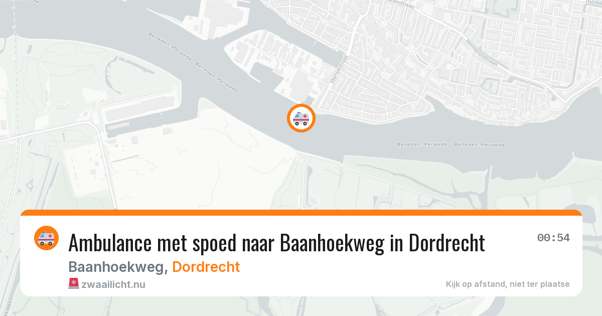 Ambulance met spoed naar Baanhoekweg in Dordrecht — 10 jul 2026