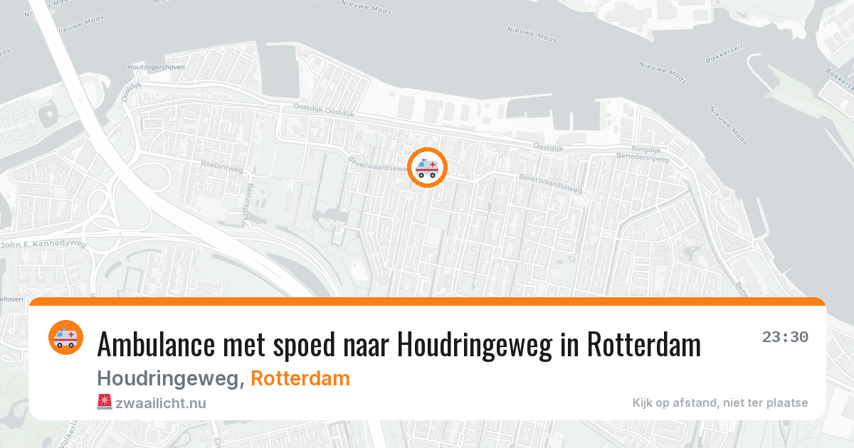 Ambulance met spoed naar Houdringeweg in Rotterdam — 31 mrt 2026