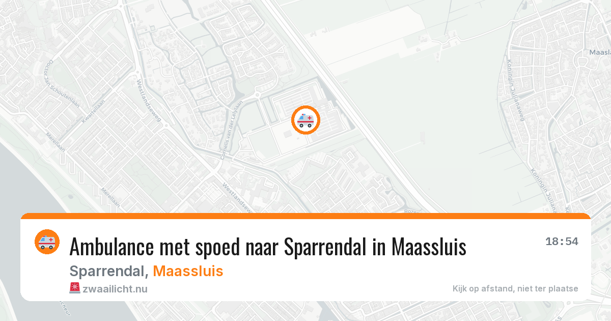 Ambulance met spoed naar Sparrendal in Maassluis — 19 mrt 2026