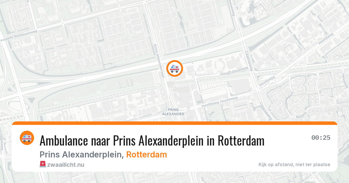 Ambulance naar Prins Alexanderplein in Rotterdam — 24 jul 2026