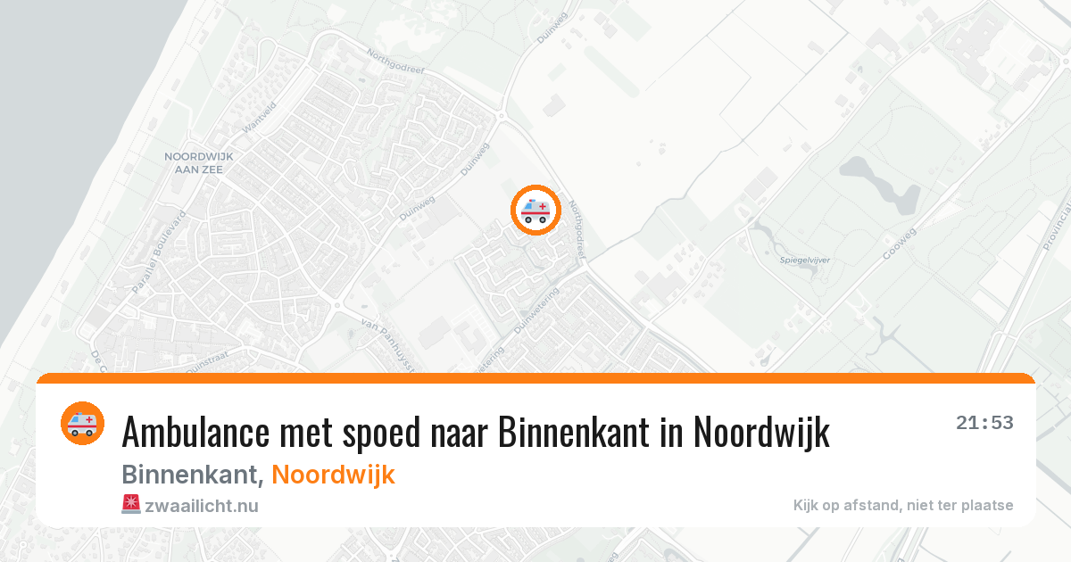 Ambulance met spoed naar Binnenkant in Noordwijk — 20 jul 2026