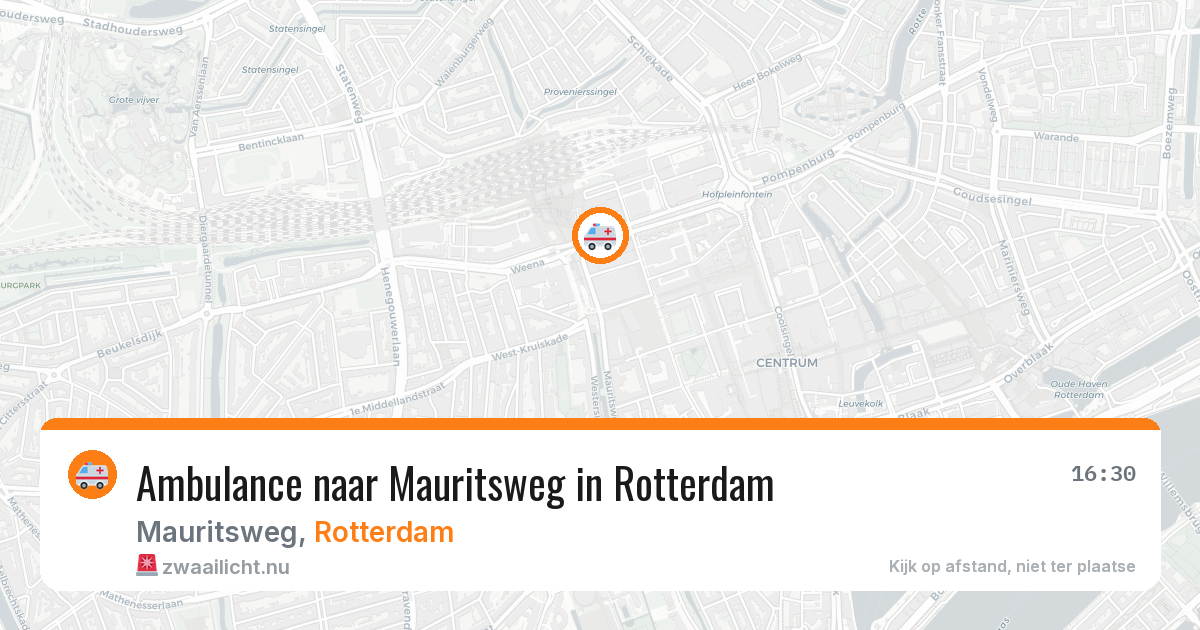 Ambulance naar Mauritsweg in Rotterdam — 18 mei 2026