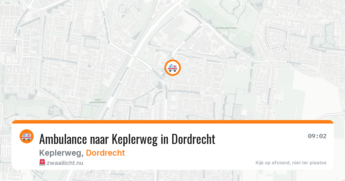 Ambulance naar Keplerweg in Dordrecht — 16 mei 2026