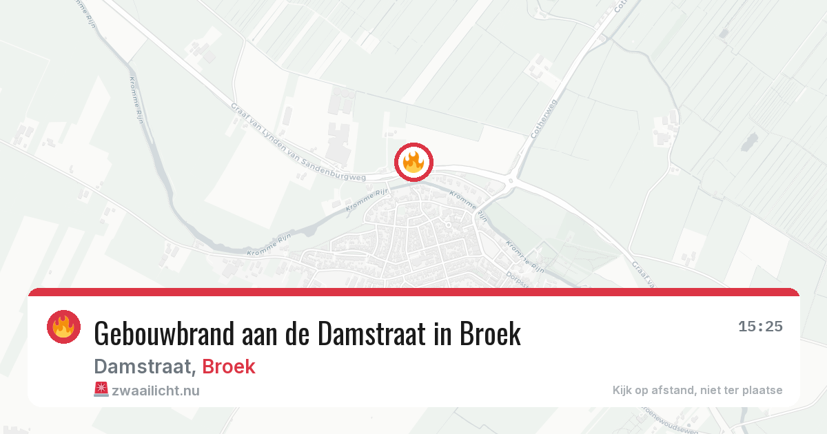 Gebouwbrand aan de Damstraat in Broek — 2 mrt 2026