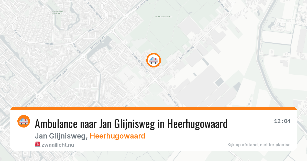 Ambulance naar Jan Glijnisweg in Heerhugowaard — 19 jul 2026