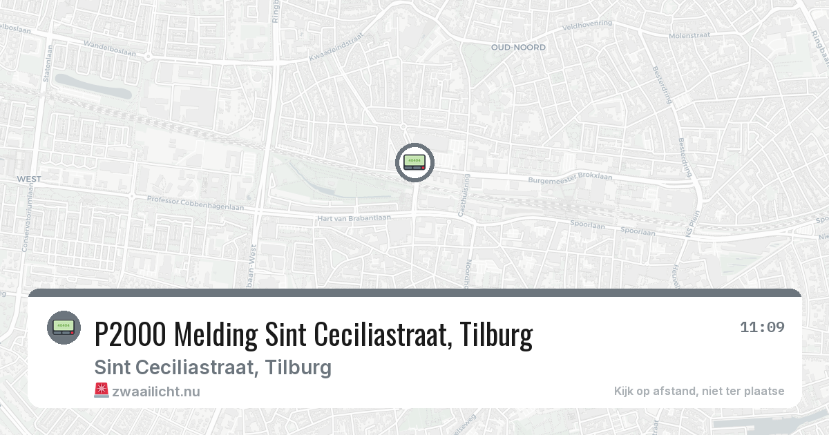 P2000 Melding Sint Ceciliastraat, Tilburg — 2 mrt 2026
