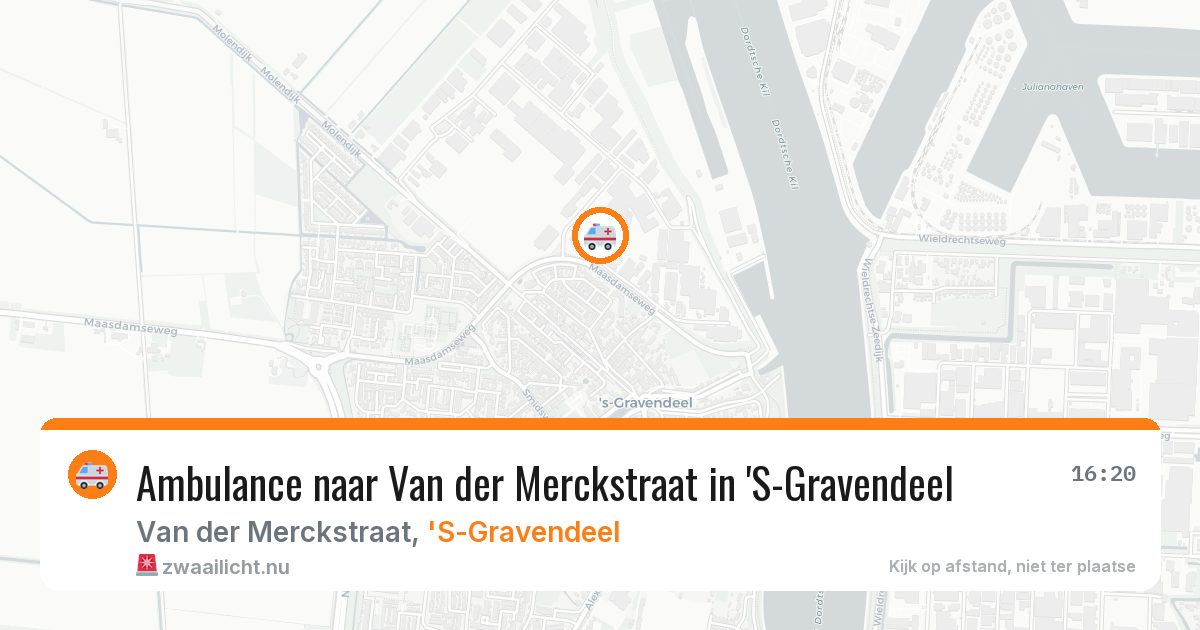 Ambulance naar Van der Merckstraat in 'S-Gravendeel — 6 jun 2026
