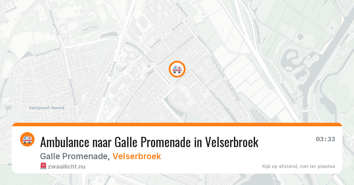 Ambulance naar Galle Promenade in Velserbroek — 15 jul 2026