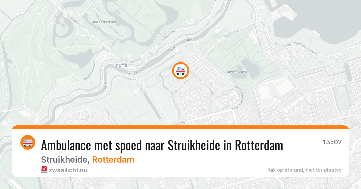 Ambulance met spoed naar Struikheide in Rotterdam — 20 mrt 2026