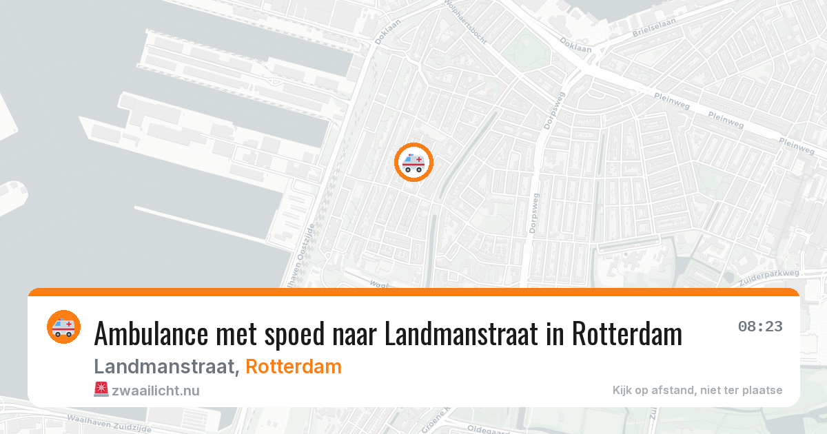 Ambulance met spoed naar Landmanstraat in Rotterdam — 14 jul 2026
