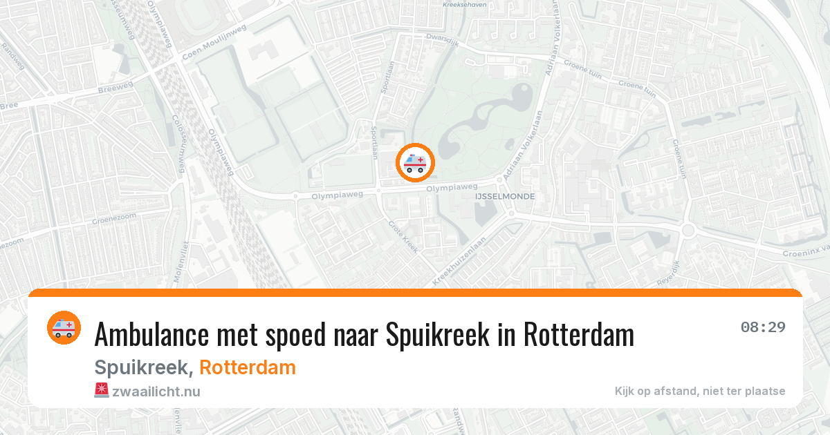Ambulance met spoed naar Spuikreek in Rotterdam — 27 jul 2026
