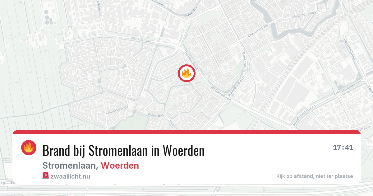Brand bij Stromenlaan in Woerden — 17 jul 2026