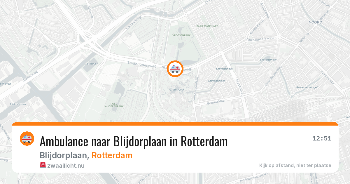 Ambulance naar Blijdorplaan in Rotterdam — 9 mei 2026