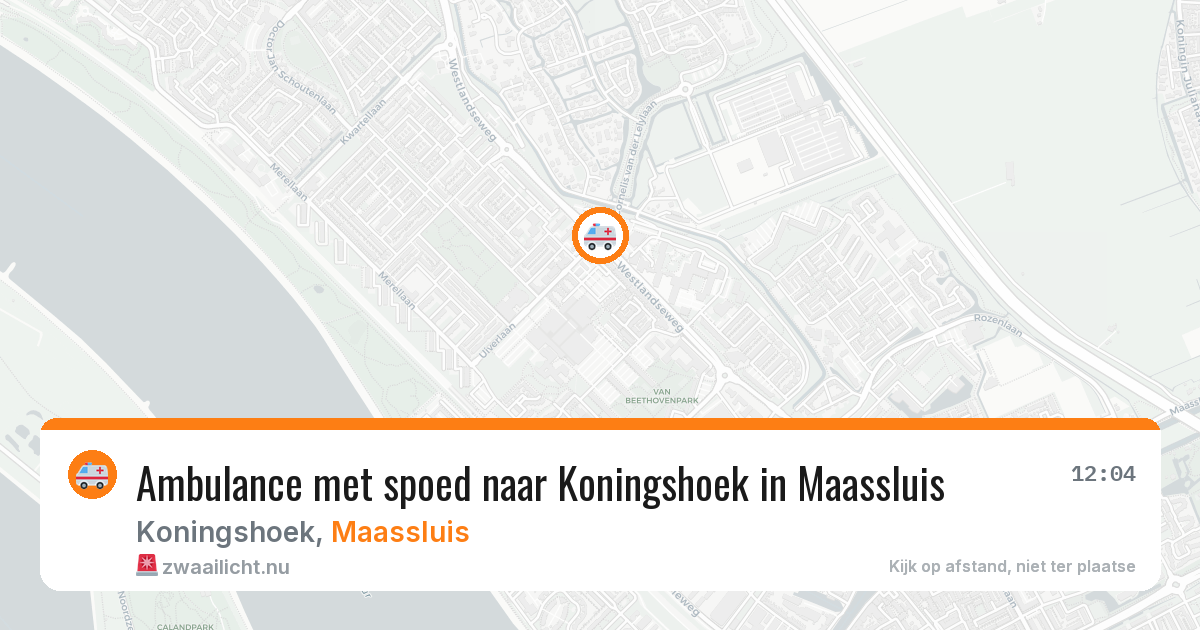 Ambulance met spoed naar Koningshoek in Maassluis — 7 mei 2026