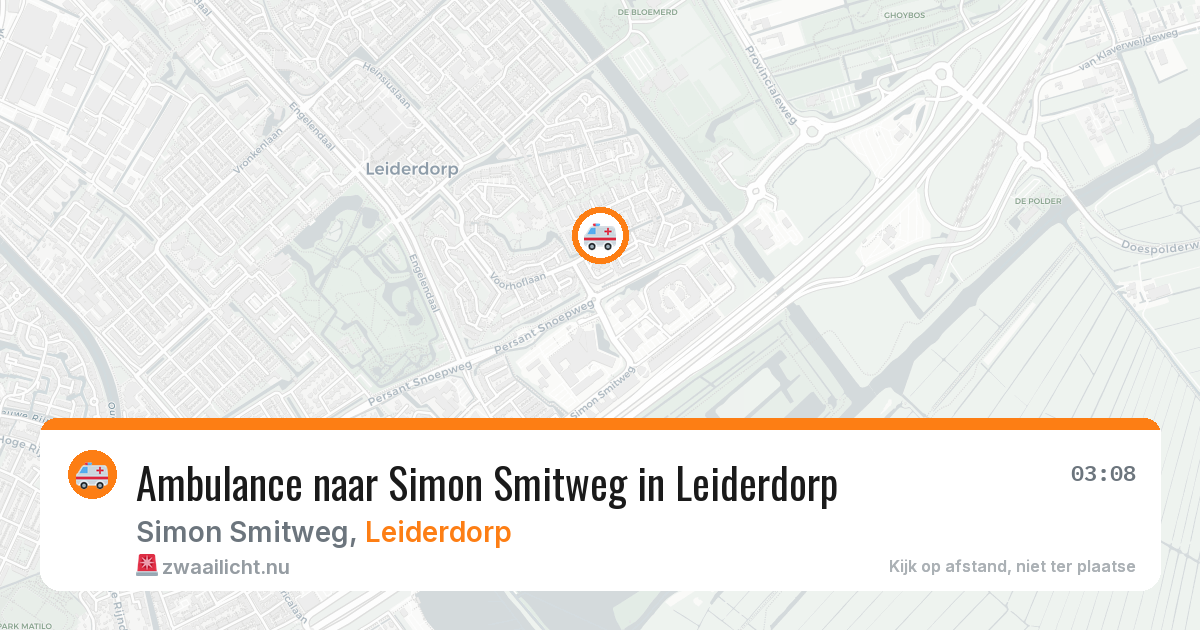 Ambulance naar Simon Smitweg in Leiderdorp — 17 mrt 2026