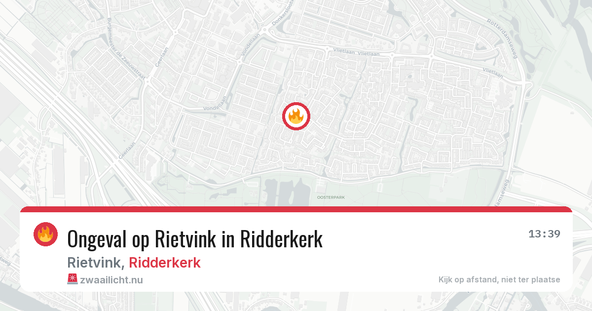 Ongeval op Rietvink in Ridderkerk — 22 jul 2026