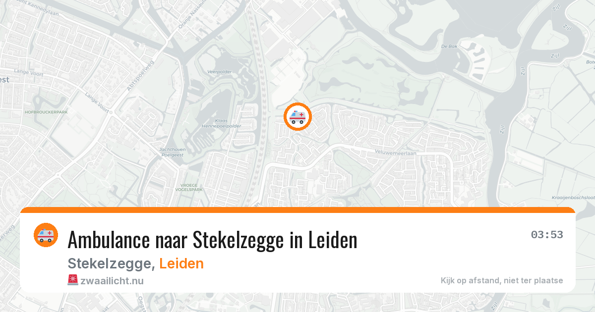 Ambulance naar Stekelzegge in Leiden — 3 apr 2026
