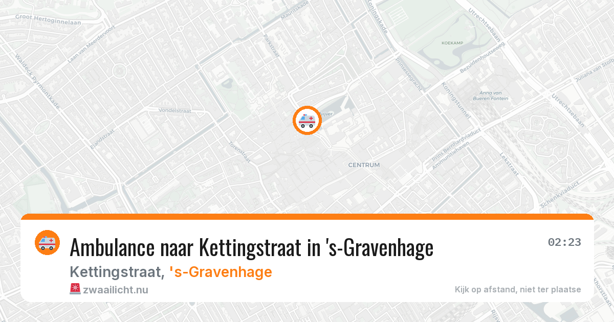 Ambulance naar Kettingstraat in 's-Gravenhage — 25 jul 2026