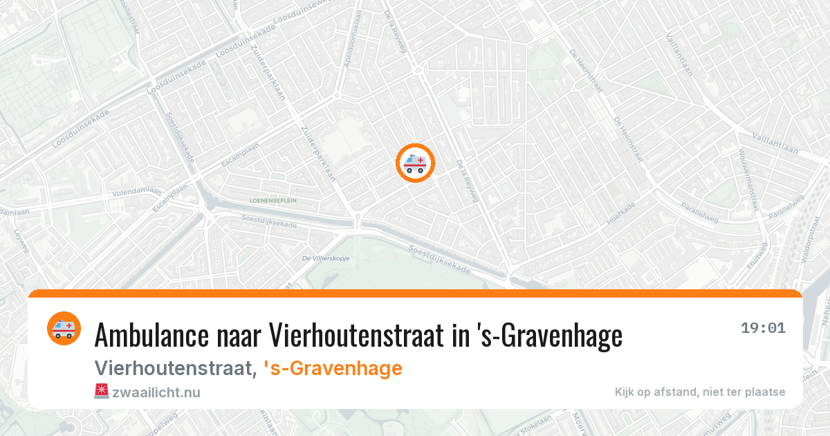 Ambulance naar Vierhoutenstraat in 's-Gravenhage — 26 jul 2026
