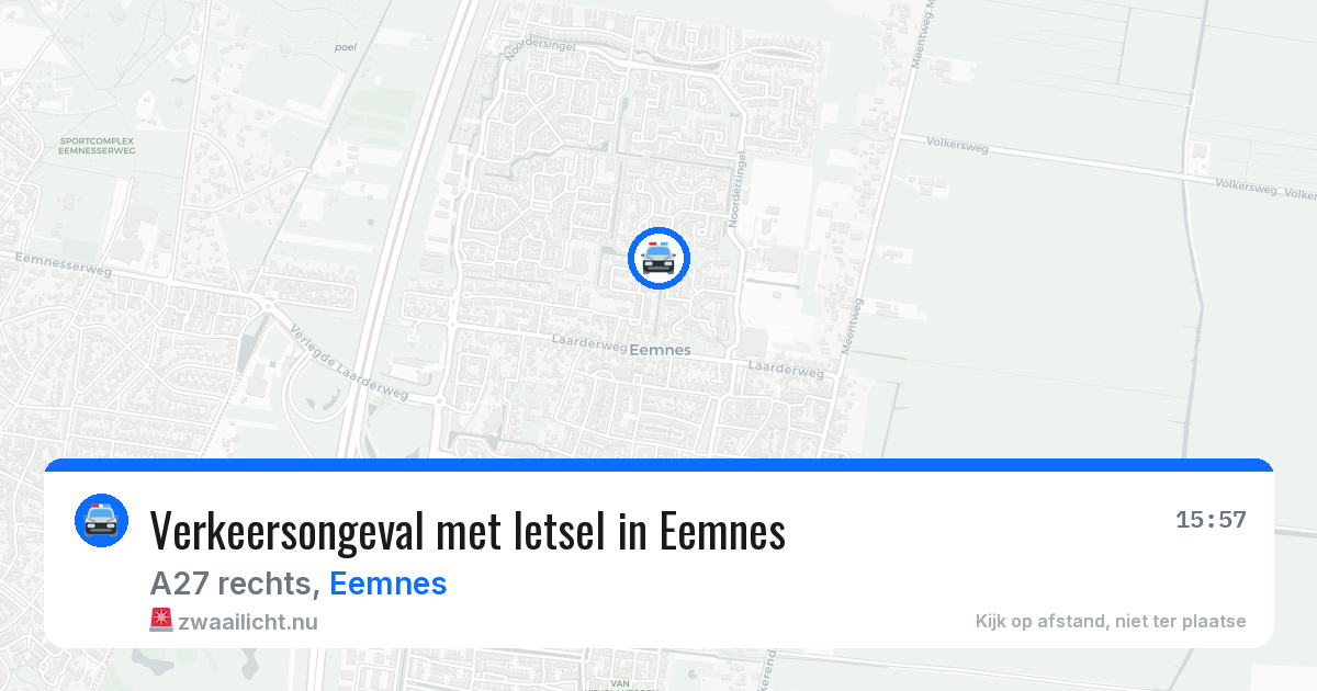 Verkeersongeval met letsel in Eemnes — 24 jul 2026