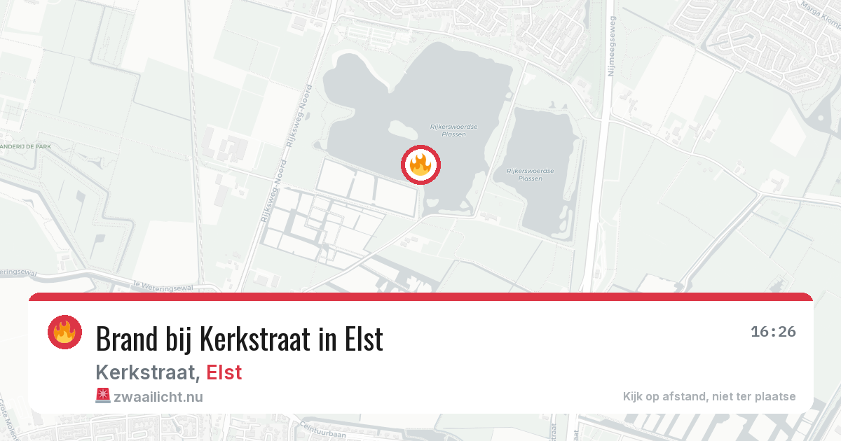 Brand bij Kerkstraat in Elst — 31 mei 2026