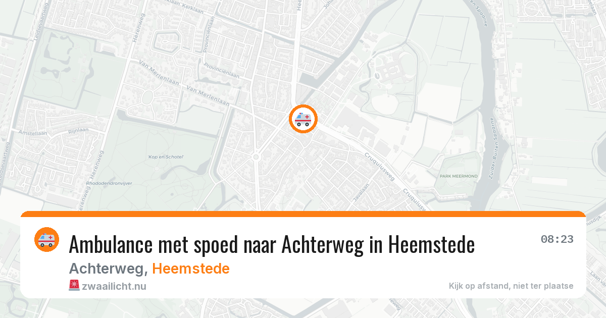 Ambulance met spoed naar Achterweg in Heemstede — 26 jul 2026