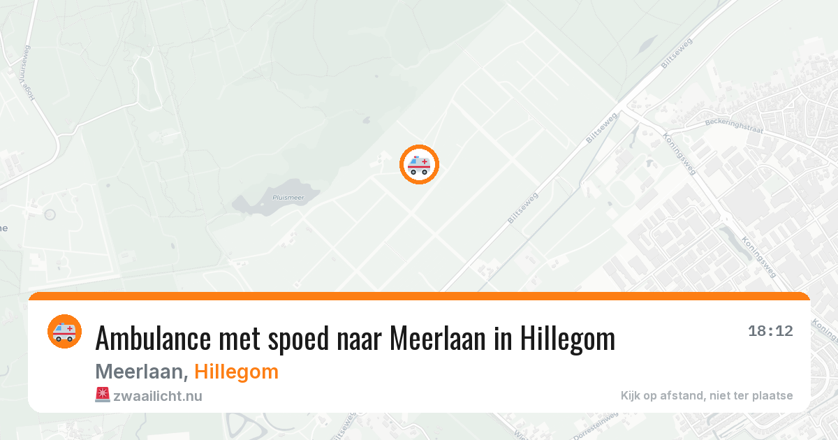 Ambulance met spoed naar Meerlaan in Hillegom — 18 jan 2026