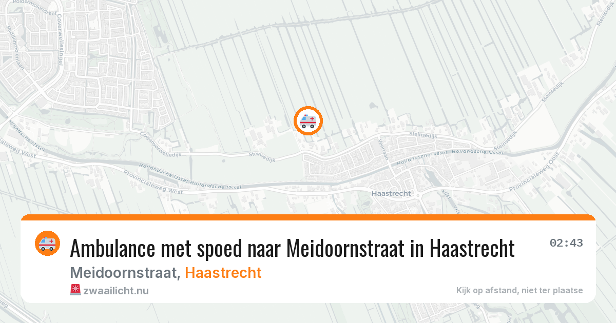 Ambulance met spoed naar Meidoornstraat in Haastrecht — 28 apr 2026