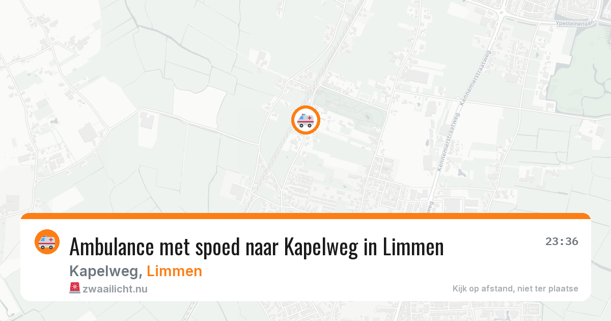 Ambulance met spoed naar Kapelweg in Limmen — 14 mei 2026
