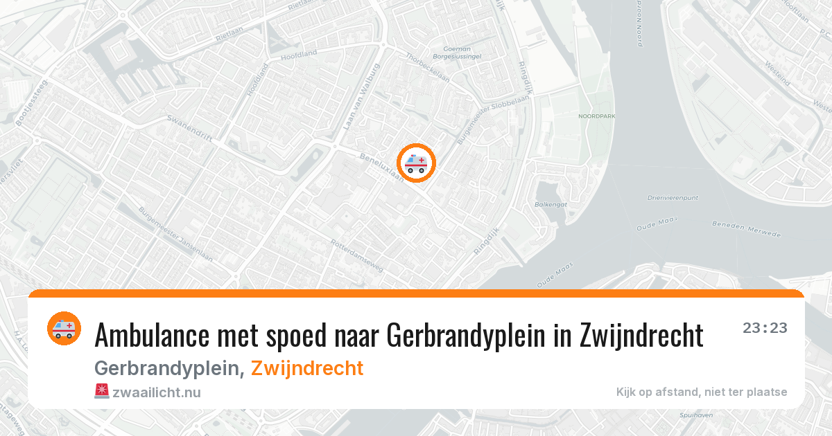 Ambulance met spoed naar Gerbrandyplein in Zwijndrecht — 6 mei 2026