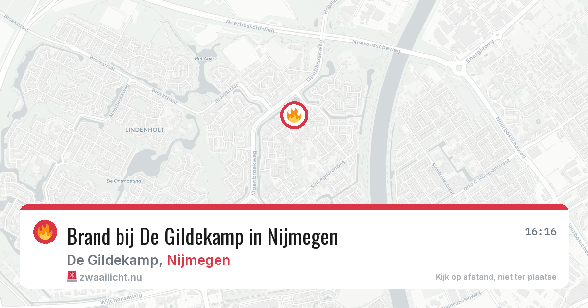 Brand bij De Gildekamp in Nijmegen — 8 jul 2026