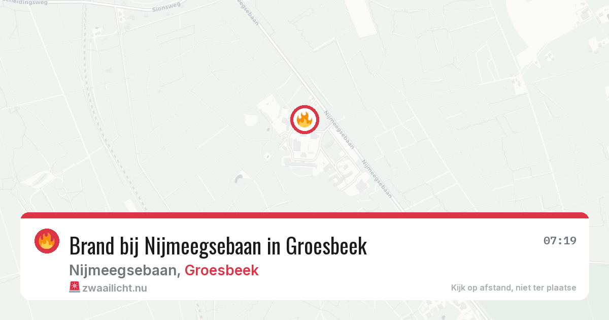 Brand bij Nijmeegsebaan in Groesbeek — 11 feb 2026