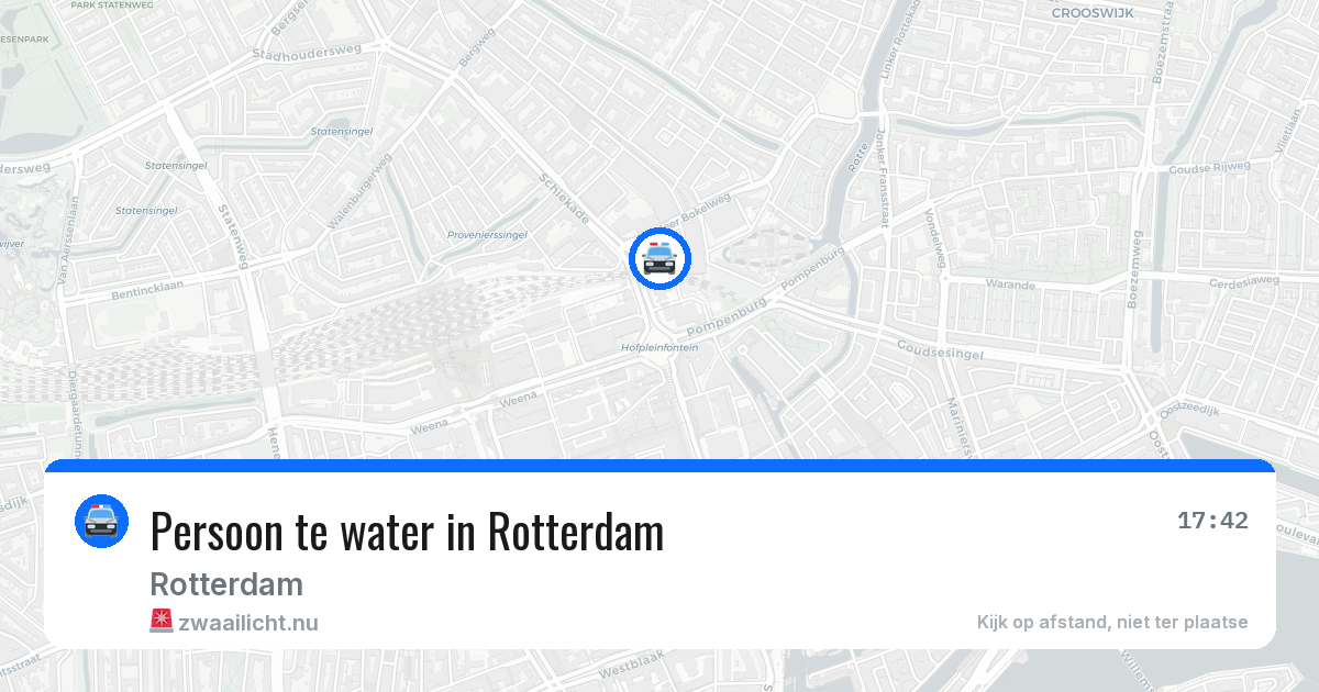 Persoon te water in Rotterdam — 1 jun 2026